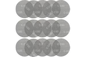BLUHEN Lot de 15 Disque Abrasif Treillis 225mm Grain 120 Grain 180 Grain 220 Grille Abrasive Maille Crochet et Boucle Papier de Ponçage Pour Ponceuse en Grille Auto-agrippant le Bois, peinture, Plastique