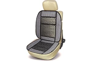 Bottari 12303 California Couvre Siège Universel à Billes de Bois, 100% Naturel et Respirant, Noir