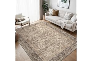 BEIMO Tappeto Salotto Vintage, Tappeto Antiscivolo Lavabile, Moderno Tappeti Camera Da Letto, Tappeti Salotto Pelo Corto per Cucina, Soggiorno, Ufficio, Verde, 120x170cm