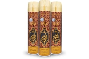The Scent Amir Al Oud Air Freshener Spray 300ML - Pack of 3 - Free from Alcohol - Arabian Oud Fragrance - Perfect Air Fresheners for Home - Experience The Scent of Arabian Royalty