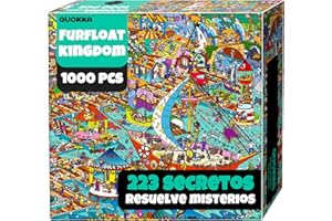 QUOKKA Rompecabezas De 1000 Piezas para Adultos: 223 Secretos Ocultos - Piezas Gruesas De Fácil Ensamblaje - Colecciona Los Cuatro Rompecabezas - Río