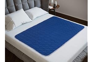 Lynmark® Protège-lit lavable sans plis - Lit double pour incontinence et énurésie - Drap imperméable de qualité certifiée Oekotex - Housse de matelas antidérapante et imperméable - Absorbe jusqu'à 2 l