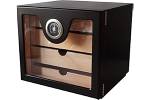 GERMANUS Zigarren Humidor Schrank Basis (Schwarz)