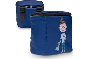 honju BIKE Sacoche de guidon pour vélo d'enfant [Couvercle amovible, Sacoche de vélo pour le guidon avec réflecteurs, Maintien sûr fermeture velcro, Poche intérieure incluse] Diego Dino