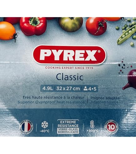 Cocotte Ronde Pyrex Classic 2,1L - Verre Résistant - Pour Four Et Cuisinière