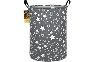 HUNRUNG Cesta de lavandería, cesta de almacenamiento grande de tela de lona ligera, organizador de juguetes, ropa sucia, plegable, impermeable, para dormitorios universit