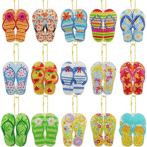 Kit Portachiavi Diamond Painting Fai Da Te - 5 Design Farfalla Con Diamanti E Accessori - Foto 3