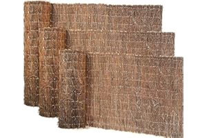 Floordirekt - Brande de bruyère - Brise-vue en bruyère naturelle - Brise-vue pour jardin - Brise-vue occultant - Idéal pour les terrasses, jardins et délimitations de terrain - Naturel, 150 x 300 cm