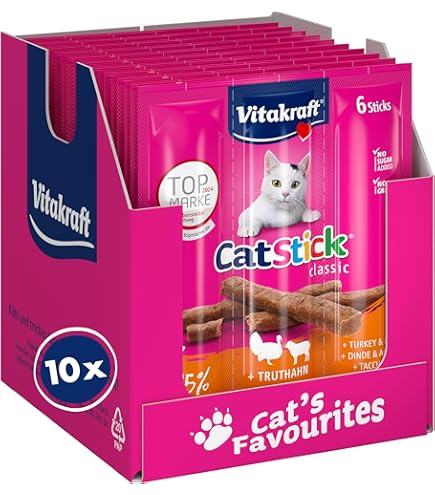 Vitakraft Cat Stick Classic - Bastoncini Di Salmone Per Gatti, Senza Zuccheri Aggiunti