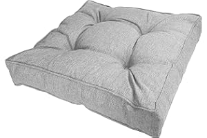 ‎POKAR POKAR Loungekissen Sitzkissen Sitzauflagen Stuhl Stuhlkissen für Stuhl Rattanmöbel Gartenmöbel Kissen Outdoor Sitzpolster Lounge Polster 60x60x10 cm, Grau