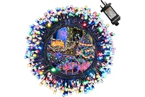 Moxled Christmas Tree Lights Multicolor - 35M 350 LED Outdoor Christmas Lights Waterproof, Timer, 8 Modes Expandable Fairy String Lights Mains Powered for Outdoor Indoor Xmas Tree Decorations