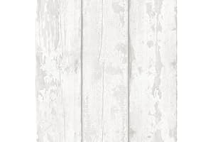 Arthouse Grey Washed Wood Wallpaper - Panel Effect - Natural Weathered - Photographic Style - Realistic - 694701