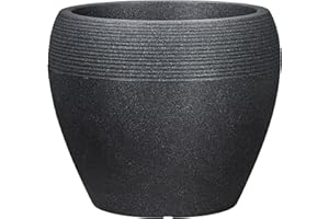 Scheurich Planter, Black Granit, Ø 30 cm, Höhe 24 cm