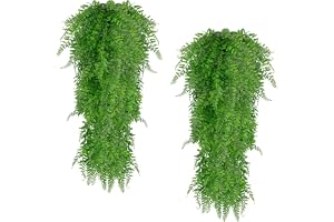 Rybtd 2 st konstgjorda hängande växter ormbunksvinranka 80 cm konstgjord växt UV-beständiga växter falska murgröna löv dekora