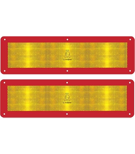 2 stuks reflecterende panelen voor achterzijde voertuig 565 x 132 mm ECE 70.01 aluminium voor vrachtwagens en meer