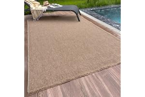 THE RUGS Nature Collection Outdoor Rug – Indoor/Outdoor Tona Border Area Rug for Patio, Deck, Garden, Kitchen, Bathroom or Living Room (Diamond-Neutral, 80 x 150 cm)