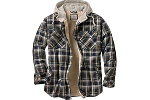 Legendary Whitetails Kurtka Mężczyźni Camp Night Berber Lined Hooded Flannel Shirt Jacket