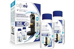 Caffenu | Decalcificante liquido per macchine da caffè 400 ml Eco | Decalcificante liquido per kit da barista | Decalcificante universale compatibile con Nespresso, Delonghi, Lavazza | 4 dosi