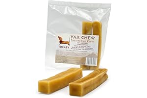 Treaby Himalayan Yak Milk Chews – Medium Dental Sticks for Dogs & Puppies (2 Pack, 79–90g each, 13cm) | Long-Lasting Natural Dog Treats | Grain-Free, Protein-Rich & Healthy Chews for Dental Support