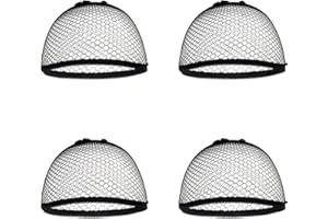 BALINCO 4x retine per capelli come sottocoperta per parrucche - in rete elastica (nero) per parrucche di tutti i giorni e carnevale/costume (retine per capelli (4x nero))