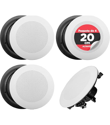 Pyle Altavoces Empotrables De Pared Y Techo 6.5″ 200W – Sistema 2 Vías Con Tweeter De Polímero, Rejillas Intercambiables, Fácil Instalación
