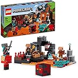 LEGO 21185 Minecraft Die Netherbastion Action-Spielzeug mit Figuren, inkl. Piglin, Set für Jungen und Mädchen ab 8 Jahre