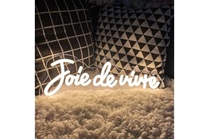 Ubaxquru Enseigne au néon LED Joie de vivre pour décoration murale, enseigne au néon pour mariage, Noël, maison, fête d'anniversaire, célébration surprise, enseigne au néon pour chambre à coucher