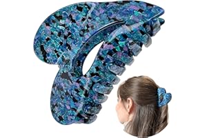 ACCENT AIGU Cuore Mollette per Capelli Donna di Seduzione 8 cm Eleganti / Fermagli Capelli Donna grandi / Pinza Capelli Donna antipiega / Mollettone Capelli Elegante Tartaruga / Accessori Capelli Firmati