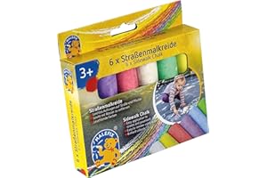 Pustefix Malefix Street Painting Chalk | Pack of 6 | Painting Chalk for Children and Adults | Variety of Colours | Bright and Strong | Water-Soluble | For Street and Yard
