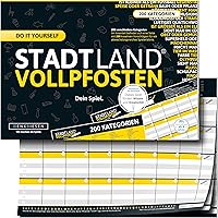 DENKRIESEN - Stadt Land VOLLPFOSTEN® - DO IT Yourself-Edition | Reisespiel | Familienspiel | Wichtelgeschenk Partyspiel…