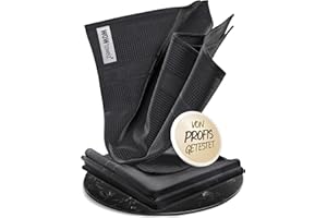 ‎WOWTOWELZ Wowtowelz Poliertuch, Fenstertuch, Mikrofasertücher, Barista Tuch, Glaspoliertuch, Putztücher für streifenfreien und fusselfreien Glanz (3er Set - 40x40 cm, Dunkelgrau)