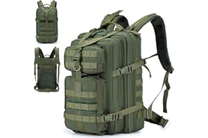 YOODI Sac a Dos Militaire 40L Grand Volume Sac Tactique Molle Sac a Dos Randonnee Imperméable Sac à Dos Chasse Sac à Dos de Trekking Sac à Dos Multifonction Armee Assault Pack (Armée Verte)