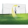 Open Goaaal Football Goal & Backstop Net with Rebounder | Backyard Barrier Net to Stop Balls Going Over the Fence