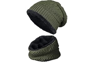 BALINCO Caldo Berretto Foderato + Sciarpa con Fodera in Pile con Motivo a Treccia Cappello Invernale Taglia Unica per Donne e Uomini (4A)