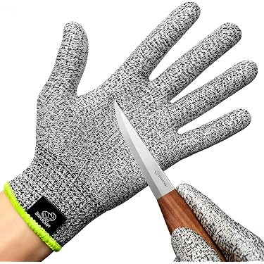 Gants Anti-coupure A2ZWORLD Niveau 5 - Taille M, Touchscreen - Prise Ferme, Stretch - Pour Travail