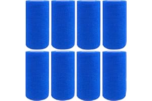 NELLHOMY 8 Rollen Selbstklebender Verband Bandage, 10cm*4,5m Verband Selbstklebend, Elastischer Fixierbinde Haftbandage Kohäsive Bandage Elastische Binde für Sport Vet Wrap Pet für Katze,Hund,Pferd