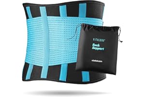 Vitalbak Ceinture Lombaire Homme et Femme - Soulage la Douleur et Les Tensions Lombaires et Dorsales - Ceinture Lombaire avec Double Ajustement - Sac de Transport Gratuit