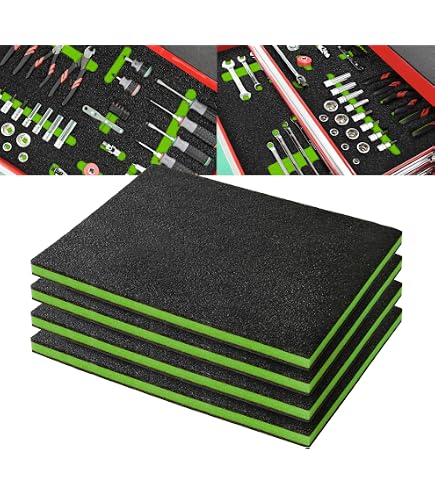 Mousse Prédécoupée YAYODS - Lot De 6 Inserts 300x300mm, 50mm épaisseur (noir)
