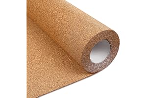 FunStick 60CMx3M Tablón de Anuncios de Corcho Rollo de Papel Tapiz Paredes Habitación 1.5mm Tablero de Corcho Autoadhesivo Pared Oficina Hogar Escuela Dormitorio Infantil Bricolaje Papel de Pared