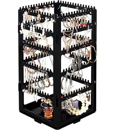 Jewelry Organizer Stand, Display Earring Tree, Necklace Holder Tower, Neatly Hanging