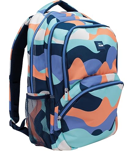 Mochila Escolar Milan 2 Cremalleras Hey Boy Azul - Mochilas Escolares - Los Mejores Precios