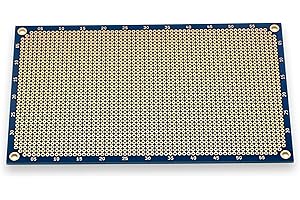 PROTOPATCH® Premium Lochrasterplatine | Lochrasterplatte | Leiterplatte | Lochplatine | Prototype PCB Board | Euro-Platine | 160 x 100 mm | Doppelseitig | Runde Pads | Blau | PTH | 2,54 mm