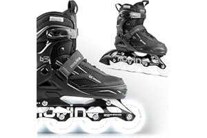 ‎MOVINO Movino Inline Skates | Cruzer B2/B3/Two | Verstellbare Rollschuhe | Damen Mädchen Jungen Inliner | Inliner für Kinder & Erwachsene | Inline Skates mit großen Rädern 76-80 mm | Kids-Inliner