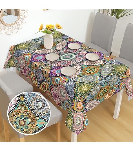 Tovaglia Rettangolare 140x180cm Idrorepellente - Stampata, Antimacchia, Per Tavola