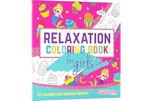 GirlZone Cadeau Fille - Livre De Coloriage - Zen, Relaxation - 114 Jolies Illustrations - Coloriage Enfant, Filles - Livre Coloriage Enfants - Antistress Cadeaux d'anniversaire