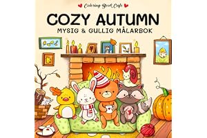 Cozy Autumn. Mysig och gullig Cozy Coloring målarbok från Coloring Book Cafe