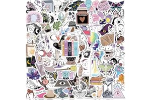 FOCRI Lot de 100 Bohémiens Autocollants, Potion Cool Autocollants, Vinyle Imperméable Apothecary Stickers pour Ordinateur Portable, Skateboard, Fête Décoration, Cadeau pour Les Enfants et Les Adultes