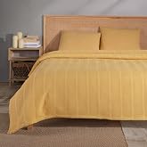 RAYME TEKSTIL 100% Cotton Pike Single, Waffle Border Patterned Bedspread, Lightweight Summer Pike, Denizli Production Quality Ya