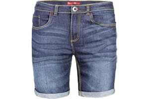 BlauerHafen Herren Designer Jeans Shorts Stretch Kurze Hose Super Flex Slim Fit Sommer Denim Half Pants Casual Bermuda