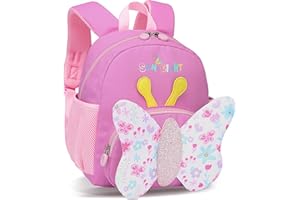 Tokeya Zaino per Bambini Asilo Zainetto Ragazzo Ragazza Piccolo Scuola Zainetti con Fascia Toracica, Carino Scuola Materna Animali Zaino Impermeabile Leggero Borsa per 1-5 Anni Bambino